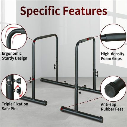 Multi-Functional Power Tower Station – Adjustable Height Pull-Up Bar & Dip Station – Heavy Duty Strength Training Equipment for Home Gym
