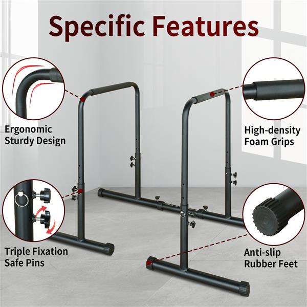 Multi-Functional Power Tower Station – Adjustable Height Pull-Up Bar & Dip Station – Heavy Duty Strength Training Equipment for Home Gym