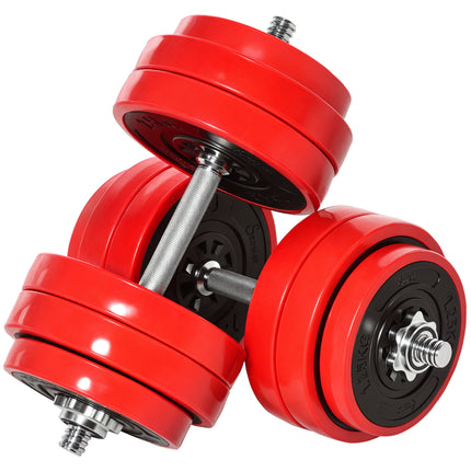 66lbs Adjustable Dumbbell & Barbell Set – 2-in-1 Convertible Weight Set for Home Gym – Strength Training Equipment for Men & Women
