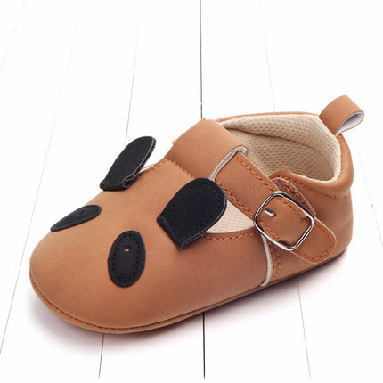 Baby First Walkers – Soft Sole Matte Leather Animal Shoes – Non-Slip Cartoon Infant Loafers for Spring & Fall