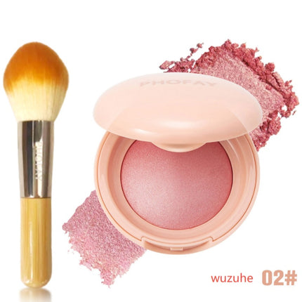 Phofay Silk Glow Powder Blush – 2-in-1 Blush & Highlighter