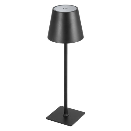Set of 2 Modern Black Cordless Lamps – 5200mAh Rechargeable LED Table Light – Touch Dimmable Minimalist Lamp for Patio, Cafe & Bedroom