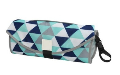 Portable Baby Changing Pad – Waterproof Travel Diaper Station – Compact Foldable Nappy Clutch with Head Cushion