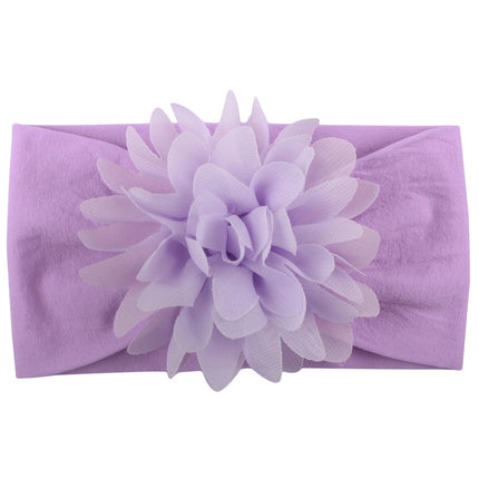 Baby Girl Chiffon Flower Headband – Soft Elastic Floral Hair Accessory – Cute Princess Headpiece for Newborns & Toddlers