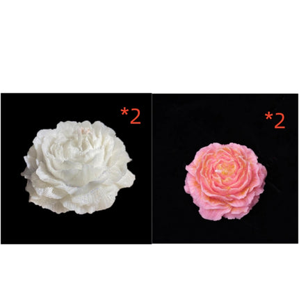 Sexy Low-Temperature Candles – 40°C Safe Melting Wax – Peony & Rose Flower Shape with Gold Gilding – Sensual Romantic Gift for Couples