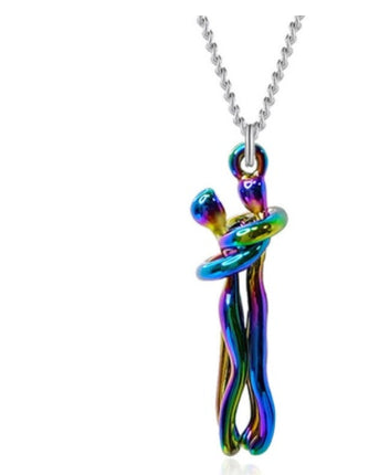 Romantic "Love Hug" Pendant Necklace – Symbolic Couple Jewelry for Lovers – Meaningful Anniversary & Valentine’s Day Gift for Him & Her