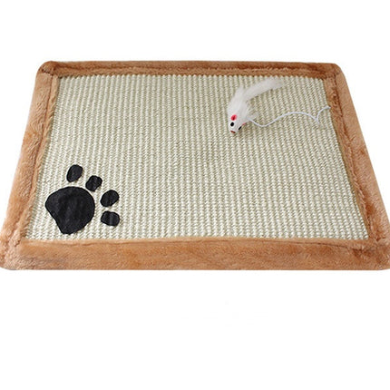 Natural Sisal Cat Scratching Mat – Durable Cat Claw Scratcher Pad – Anti-Slip Furniture Protector & Floor Rug for Indoor Cats