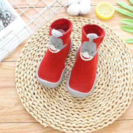 Baby Non-Slip Floor Socks – Anti-Skid Toddler Home Slippers – Cartoon Animal Soft Cotton Indoor Socks with Grips