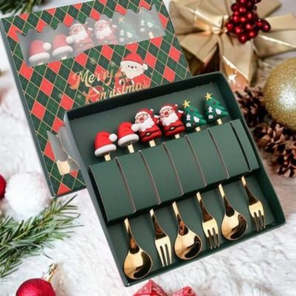 6-Piece Small Golden Dessert Spoons – Creative Flower-Design Stirring Spoons for Home, Cafe & Party Decor