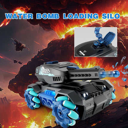Gesture Sensing RC Tank – 4WD Remote Control Drift Car with Water Bomb Launcher – 2.4G Hand Gesture Controlled Stunt Tank for Kids