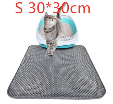 Double-Layer Cat Litter Mat – Honeycomb Trapping Pad – Waterproof & Urine-Proof Floor Protector for Clean Homes