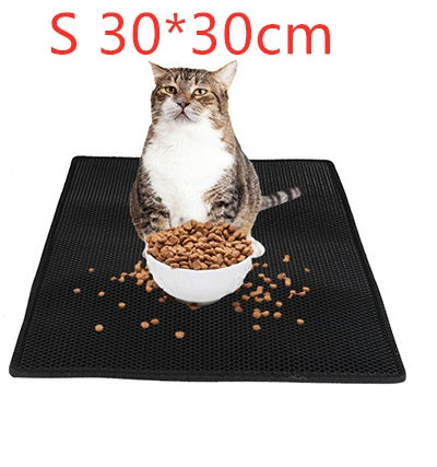 Double-Layer Cat Litter Mat – Honeycomb Trapping Pad – Waterproof & Urine-Proof Floor Protector for Clean Homes