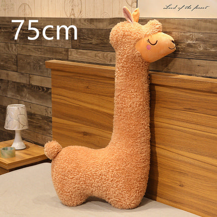 Giant Alpaca Plush Pillow – Ultra Soft Llama Stuffed Animal – Long Neck Hugging Body Pillow for Sleeping & Room Decor (White)