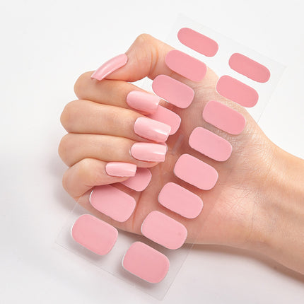 16-Piece DIY Manicure Stickers – No-Dry Time Waterproof Nail Wraps for Busy Lifestyles