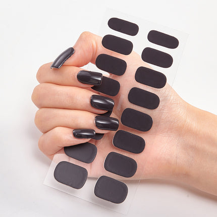 16-Piece DIY Manicure Stickers – No-Dry Time Waterproof Nail Wraps for Busy Lifestyles