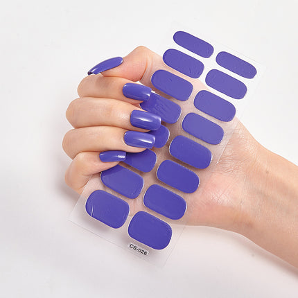 16-Piece DIY Manicure Stickers – No-Dry Time Waterproof Nail Wraps for Busy Lifestyles