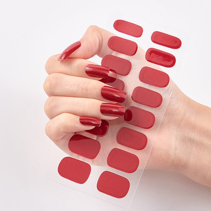 16-Piece DIY Manicure Stickers – No-Dry Time Waterproof Nail Wraps for Busy Lifestyles