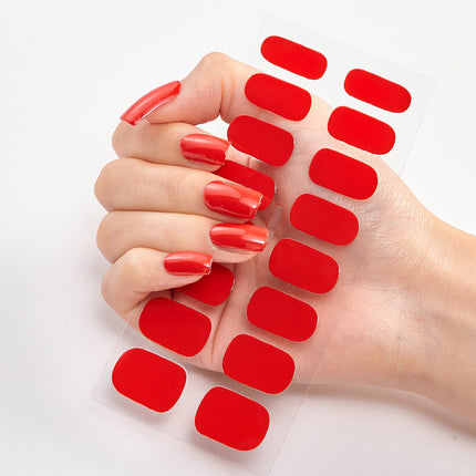 16-Piece DIY Manicure Stickers – No-Dry Time Waterproof Nail Wraps for Busy Lifestyles
