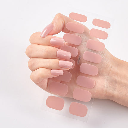 16-Piece DIY Manicure Stickers – No-Dry Time Waterproof Nail Wraps for Busy Lifestyles
