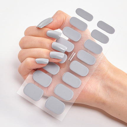 16-Piece DIY Manicure Stickers – No-Dry Time Waterproof Nail Wraps for Busy Lifestyles
