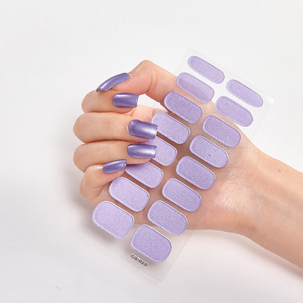 16-Piece DIY Manicure Stickers – No-Dry Time Waterproof Nail Wraps for Busy Lifestyles