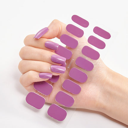 16-Piece DIY Manicure Stickers – No-Dry Time Waterproof Nail Wraps for Busy Lifestyles