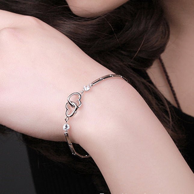 Authentic 925 Sterling Silver Charm Bracelet – Minimalist Beaded Chain Bangle – Elegant Jewelry Gift for Women & Girls