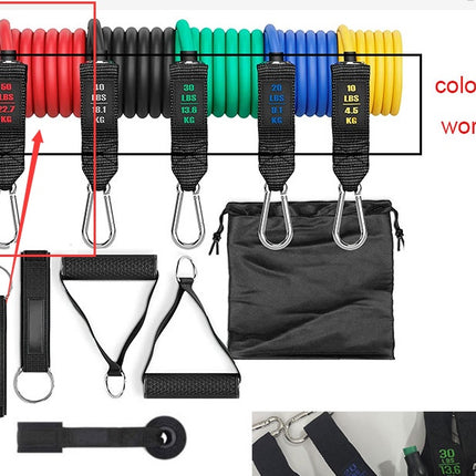 4-Tube Foot Pedal Resistance Band – Sit-Up Body Trimmer & Elastic Pull Rope – Home Fitness Equipment for Abs, Waist & Arm Training
