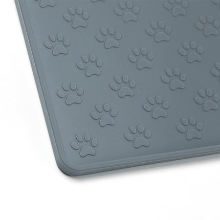 Waterproof Silicone Pet Feeding Mat – Non-Slip Dog & Cat Placemat with Raised Edges – Food-Grade Silicone Floor Protector for Food & Water Bowls