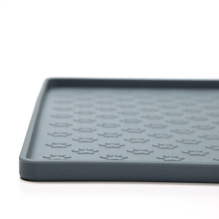 Waterproof Silicone Pet Feeding Mat – Non-Slip Dog & Cat Placemat with Raised Edges – Food-Grade Silicone Floor Protector for Food & Water Bowls