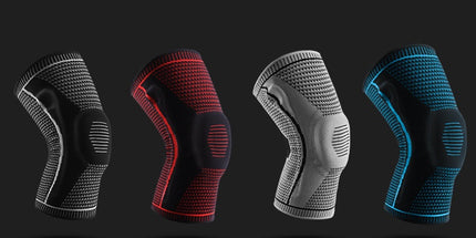 Professional Sports Knee Brace – Silicone Patella Shield & Dual Spring Stabilizers – Compression Knee Sleeve for Basketball, Running & Volleyball