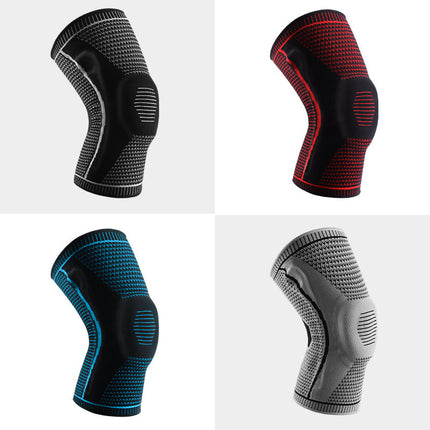 Professional Sports Knee Brace – Silicone Patella Shield & Dual Spring Stabilizers – Compression Knee Sleeve for Basketball, Running & Volleyball