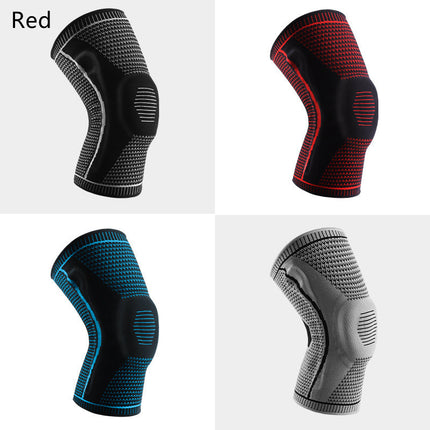 Professional Sports Knee Brace – Silicone Patella Shield & Dual Spring Stabilizers – Compression Knee Sleeve for Basketball, Running & Volleyball
