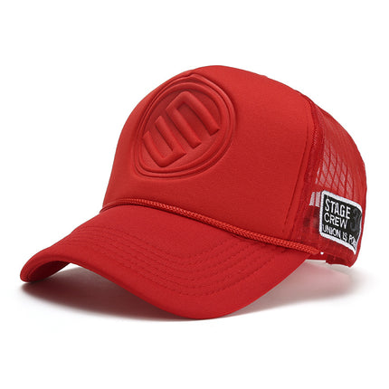 Unisex Cotton High-Profile Trucker Hat – Classic Solid Color Snapback Cap for Casual Streetwear & Outdoor Wear