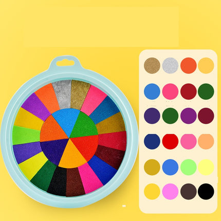 Washable Finger Paint Pad for Kids – Non-Toxic Rainbow Ink Pad for Fingerprinting – Safe Sensory Art Supplies for Toddlers & Preschoolers