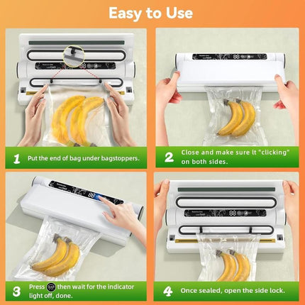 Smart Home Food Vacuum Sealer Machine – Automatic Fresh-Keeping System – One-Button Quick Seal for Dry & Moist Food