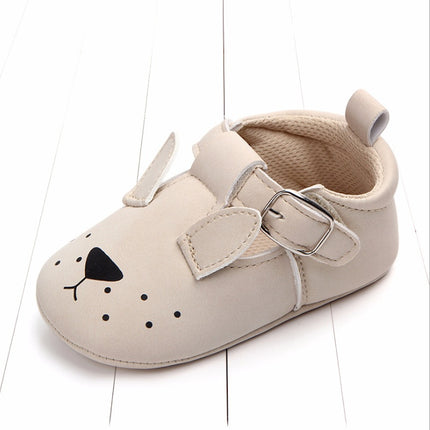 Baby First Walkers – Soft Sole Matte Leather Animal Shoes – Non-Slip Cartoon Infant Loafers for Spring & Fall