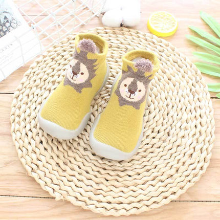 Baby Non-Slip Floor Socks – Anti-Skid Toddler Home Slippers – Cartoon Animal Soft Cotton Indoor Socks with Grips