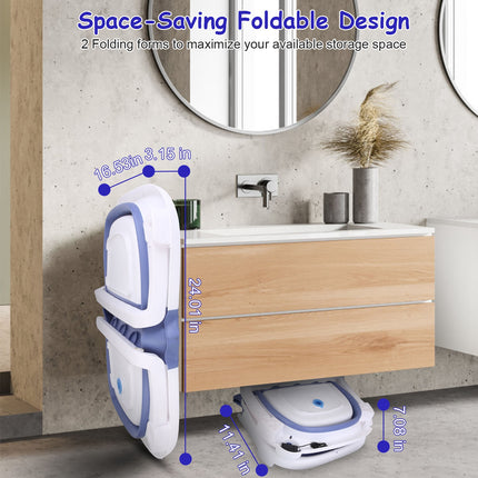 Collapsible Baby Bathtub with Real-Time Digital Thermometer – Foldable Travel-Friendly Tub for Newborn to 24 Months – Non-Slip & Non-Toxic Safety Bath