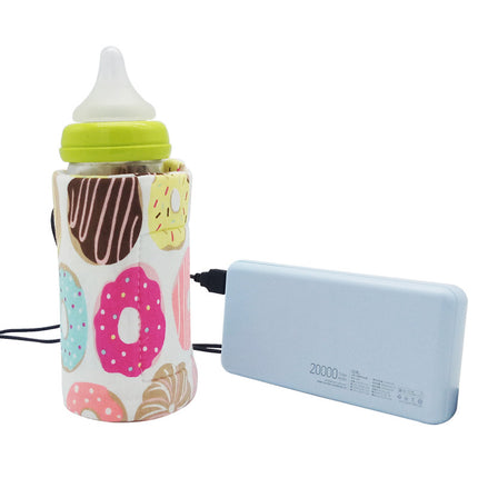 USB Portable Baby Bottle Warmer – Travel Insulated Milk Heater Sleeve – Fast-Heating Bottle Cover for Stroller, Car, and Outdoor Use
