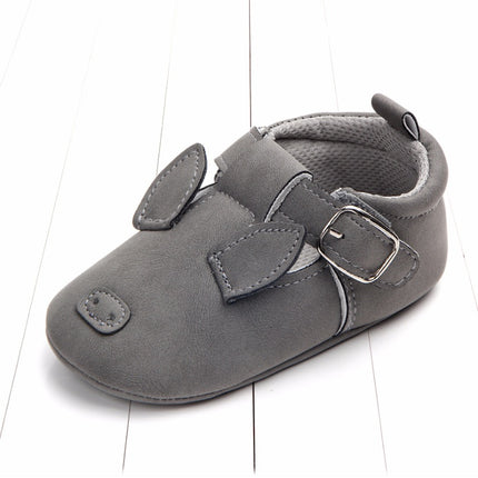 Baby First Walkers – Soft Sole Matte Leather Animal Shoes – Non-Slip Cartoon Infant Loafers for Spring & Fall