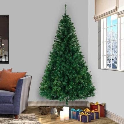 8-Foot Artificial Christmas Tree – Full 1138 Branch Tips with Sturdy Metal Stand for Holiday Home Decor