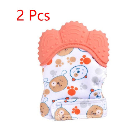 Baby Teething Mitten – Food Grade Silicone Self-Soothing Teether Glove – Anti-Bite & Pain Relief Molar Toy for Toddlers