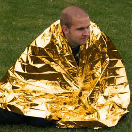Emergency Thermal Blankets – Survival Mylar Space Blanket – First Aid Foil Blanket for Hypothermia Prevention, Camping, Hiking & Outdoor Safety