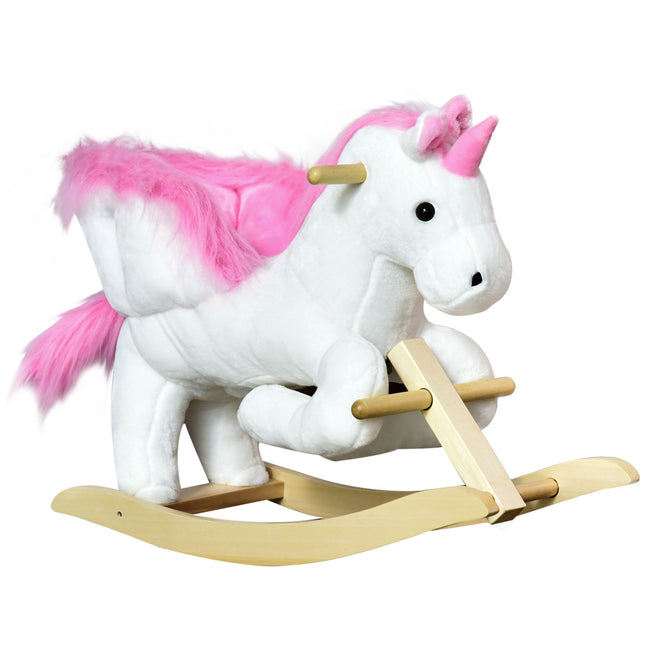 Musical Plush Rocking Unicorn – Toddler Ride-On Toy with Lullaby Song – Sparkly Horn & Rainbow Mane – Heavy Duty Support for 18-36 Months