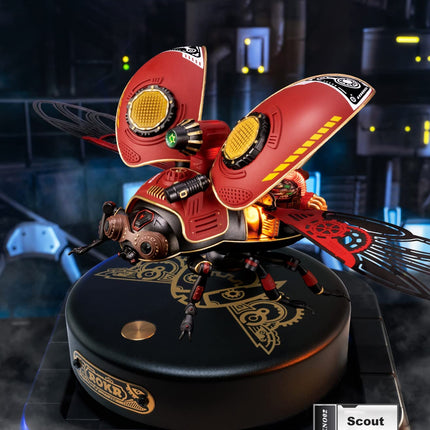 Robotime ROKR Scout Beetle 3D Mechanical Puzzle – Steampunk Style DIY Model Kit – MI02 Mechanical Insect Building Set for Adults & Teens