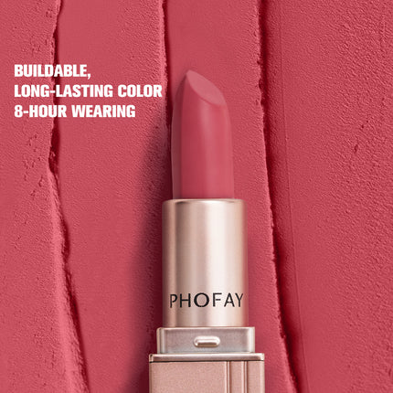 Phofay Velvet Matte Lipstick – High-Pigment & Long-Lasting Comfort