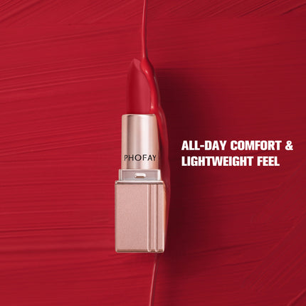 Phofay Velvet Matte Lipstick – High-Pigment & Long-Lasting Comfort