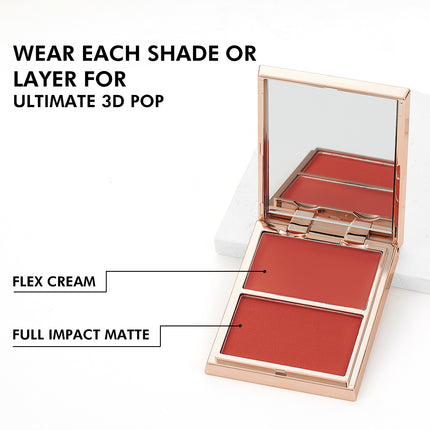 2-in-1 Layering Blush Palette – Long-Wear Radiant & Matte Finish