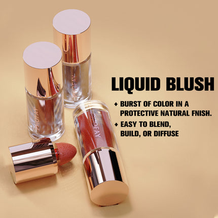Phofay Silk-Soft Liquid Blush – High-Pigment & Waterproof Formula
